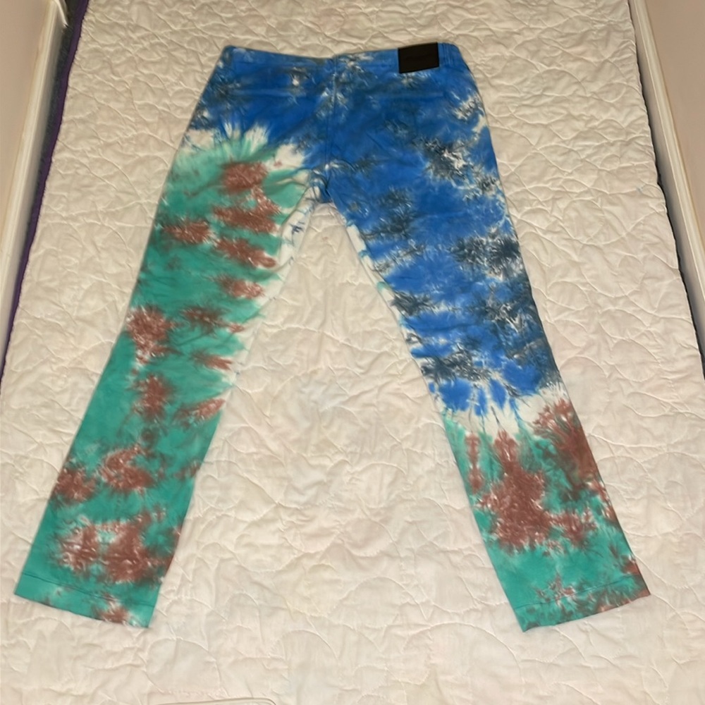 Teenage Brand Have a Real Nice Day Tie Dyed Jeans Size 36 - Picture 6 of 9